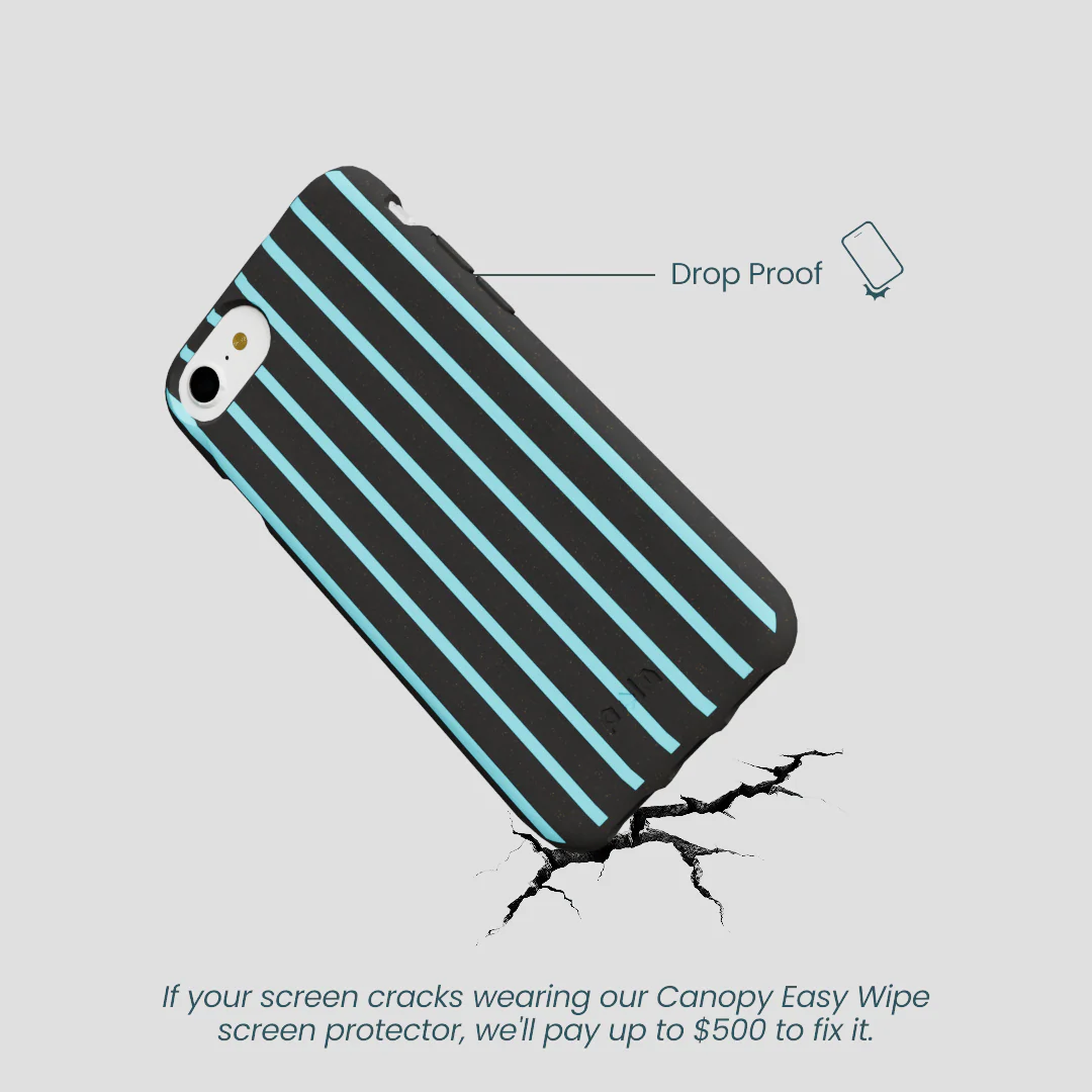 Black Tidal Light Stripes iPhone 6/6s/7/8/SE Case - Image 4