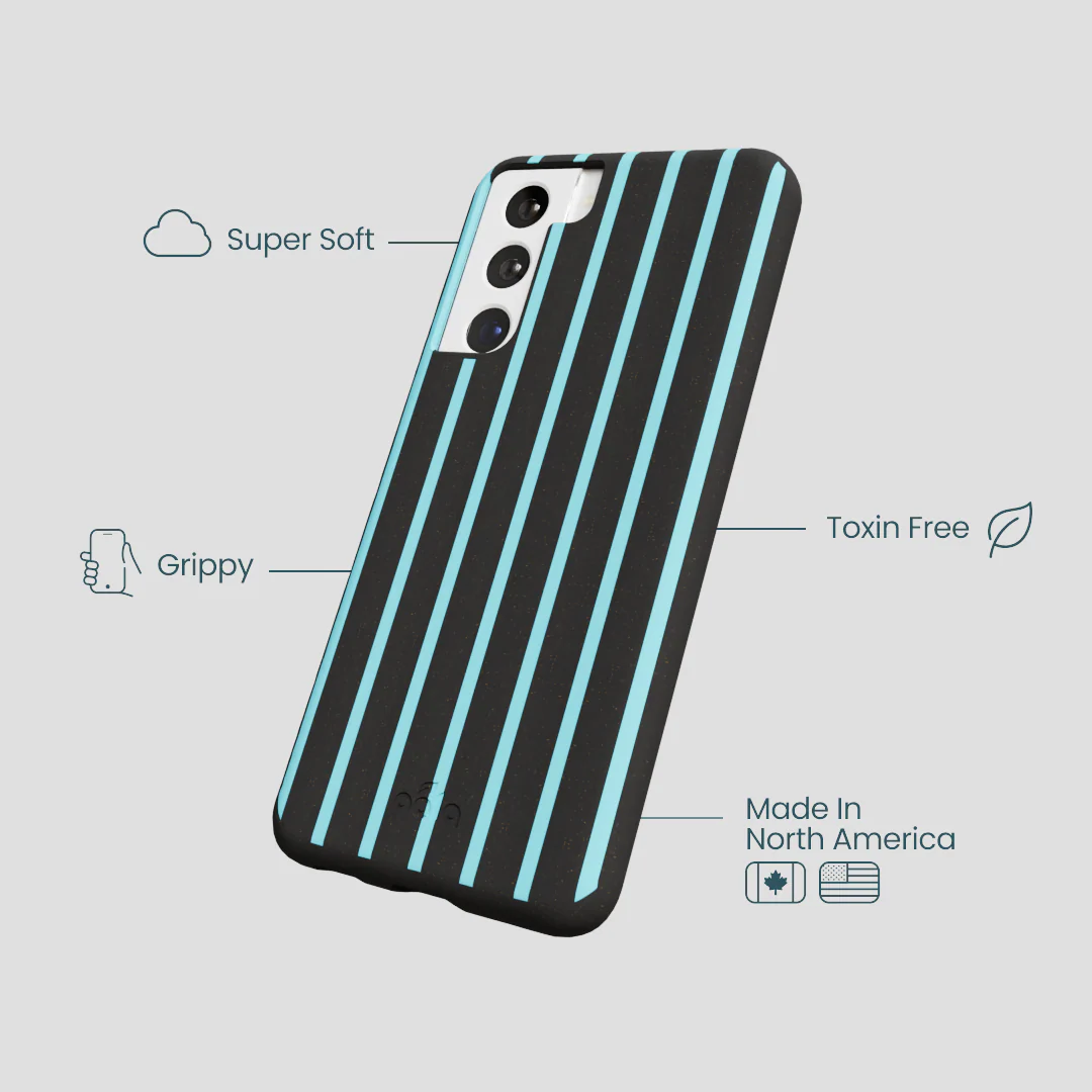Black Tidal Light Stripes Samsung Galaxy S22 Case - Image 3