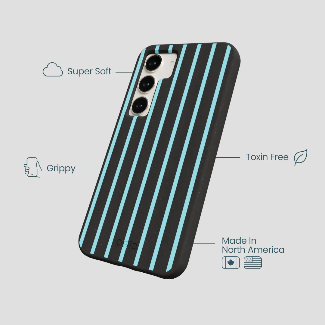 Black Tidal Light Stripes Samsung Galaxy S23 Case - Image 3