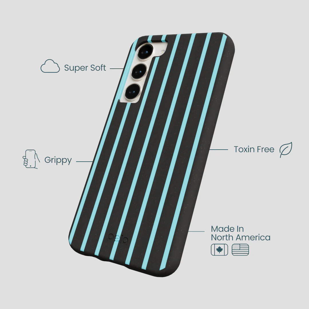 Black Tidal Light Stripes Samsung Galaxy S23+(Plus) Case - Image 3