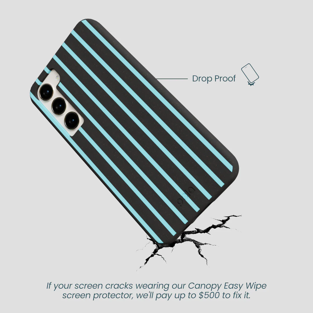 Black Tidal Light Stripes Samsung Galaxy S23+(Plus) Case - Image 4