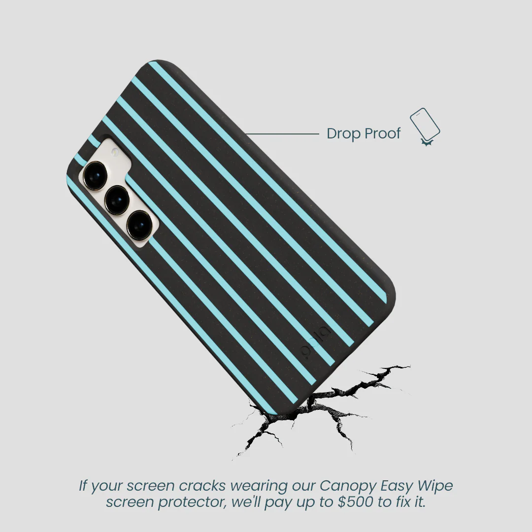 Black Tidal Light Stripes Samsung Galaxy S24 Case - Image 4