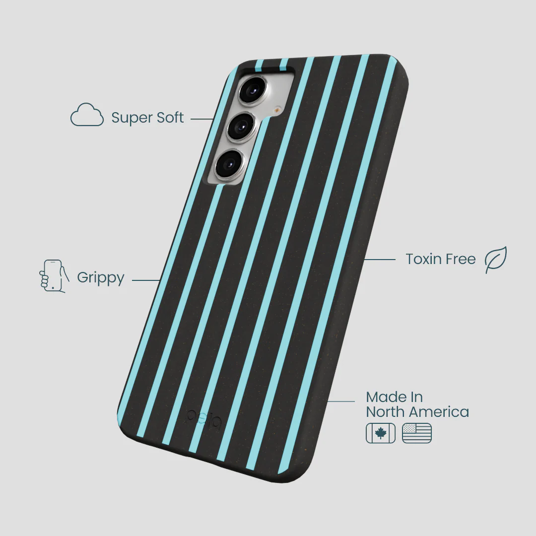 Black Tidal Light Stripes Samsung Galaxy S25+(Plus) Case - Image 3