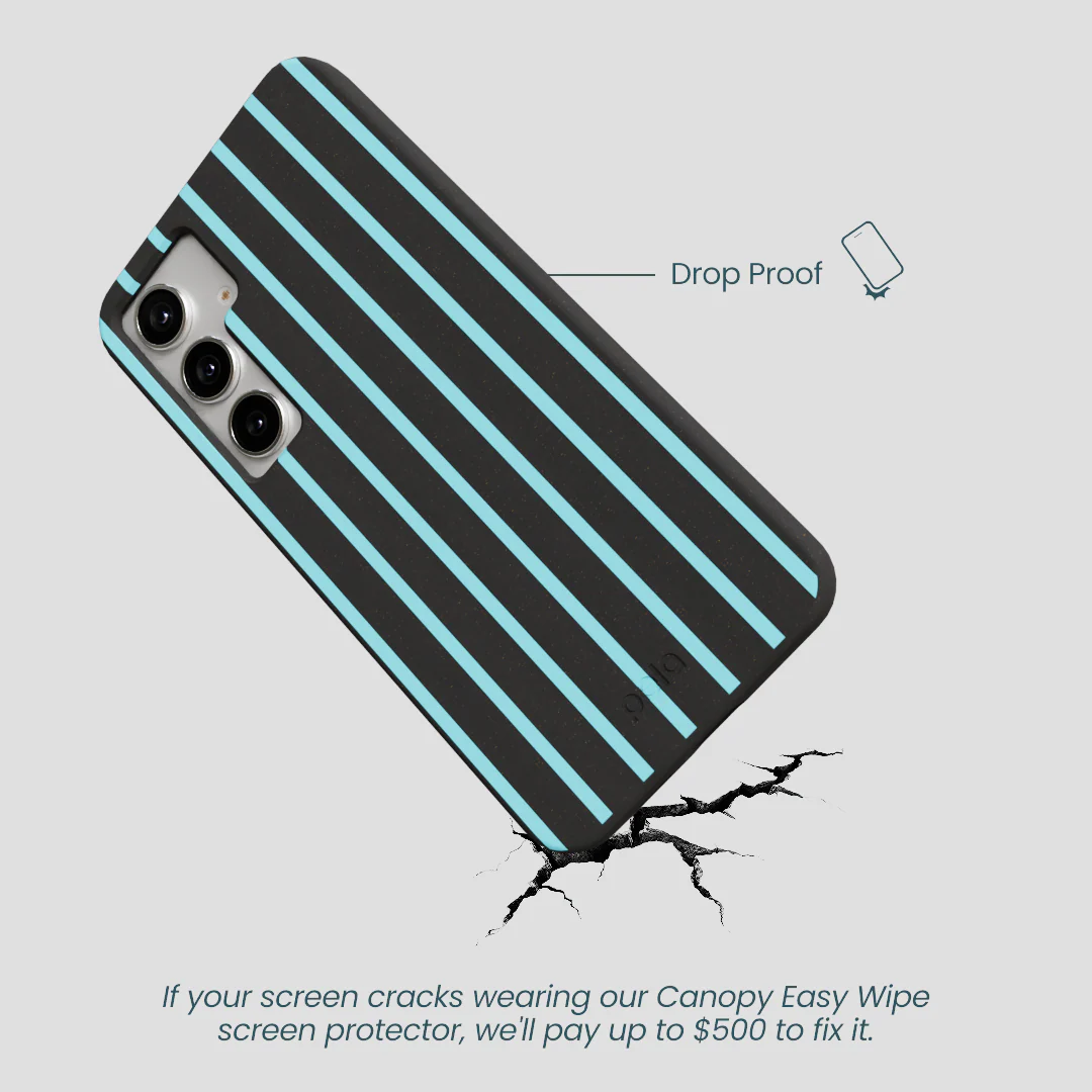 Black Tidal Light Stripes Samsung Galaxy S25+(Plus) Case - Image 4