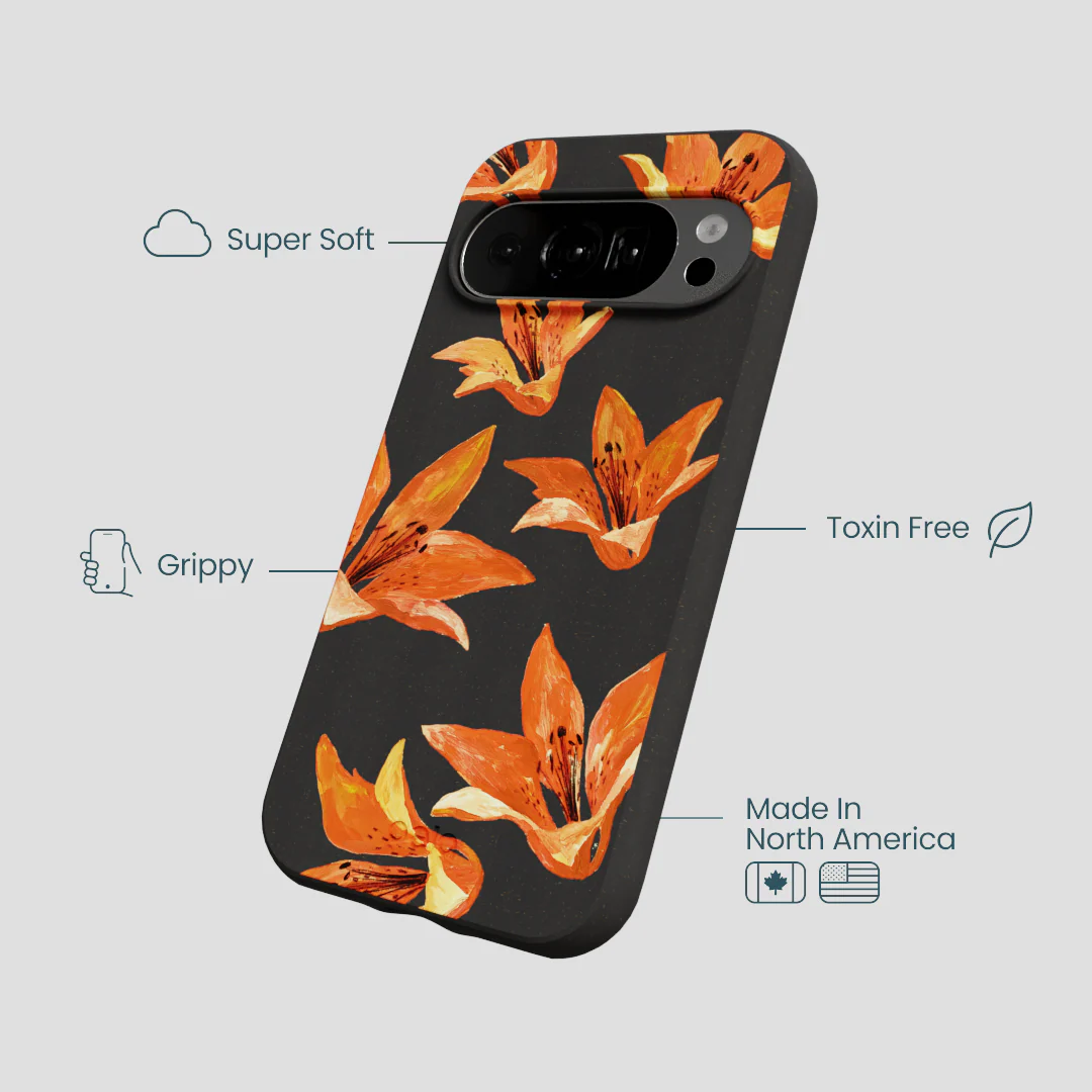 Black Tiger Lily Google Pixel 10/10 Pro Case - Image 3