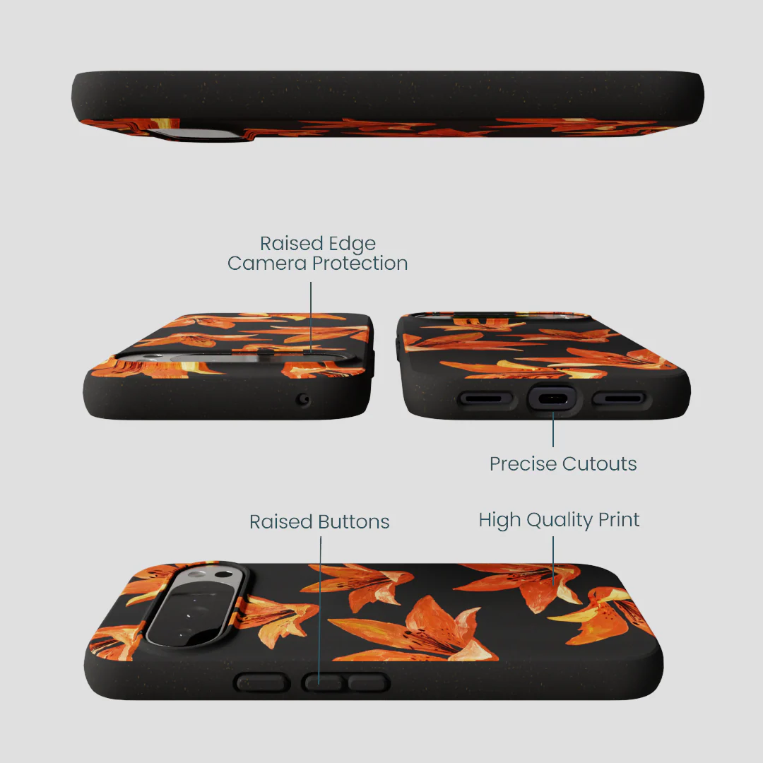 Black Tiger Lily Google Pixel 10 Pro XL Case - Image 2