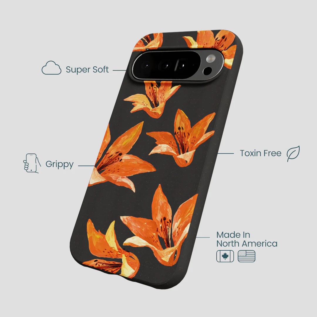 Black Tiger Lily Google Pixel 10 Pro XL Case - Image 3