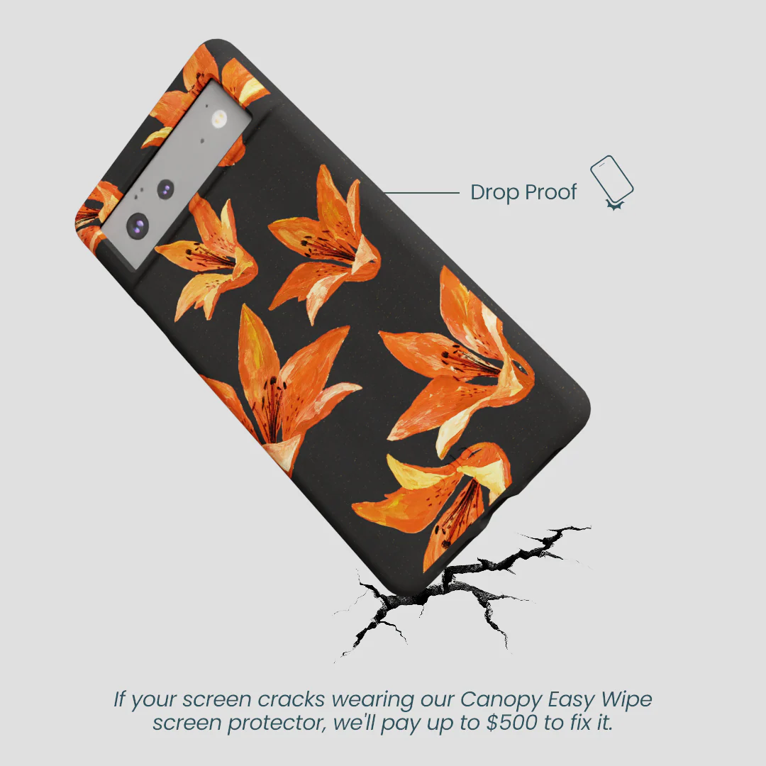 Black Tiger Lily Google Pixel 6 Case - Image 5
