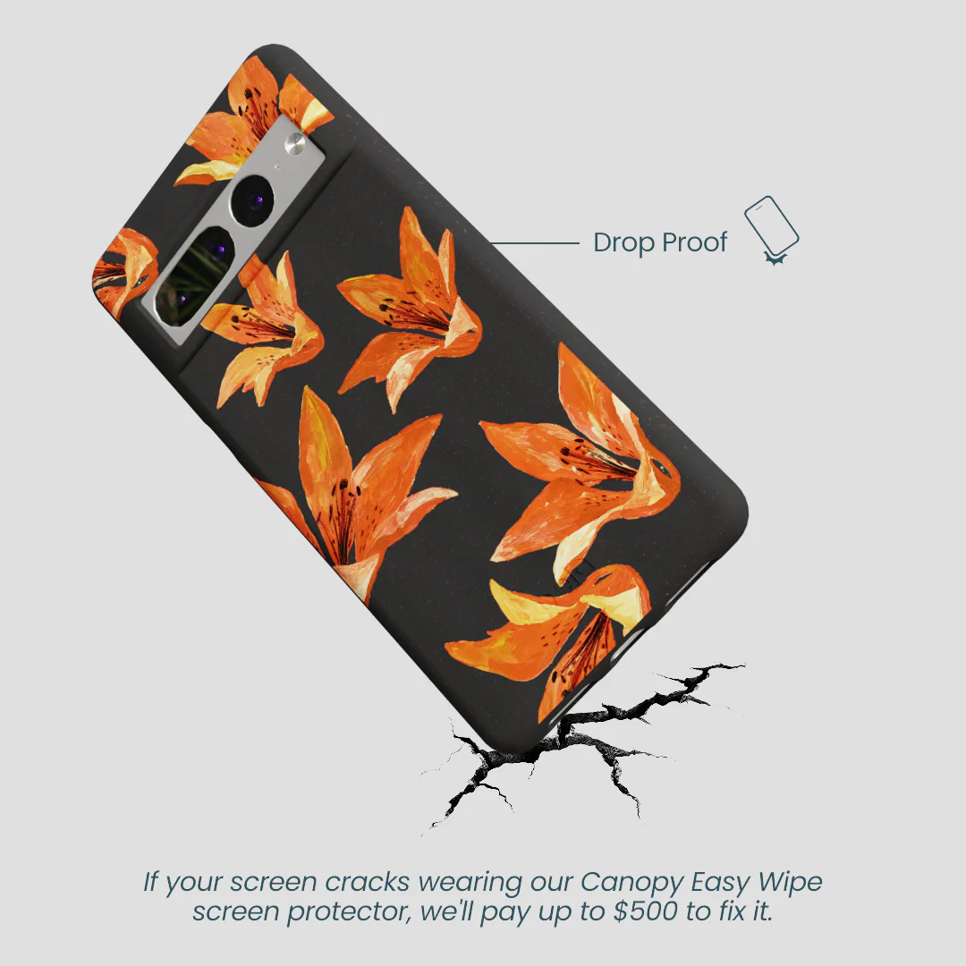 Black Tiger Lily Google Pixel 7 Pro Case - Image 5