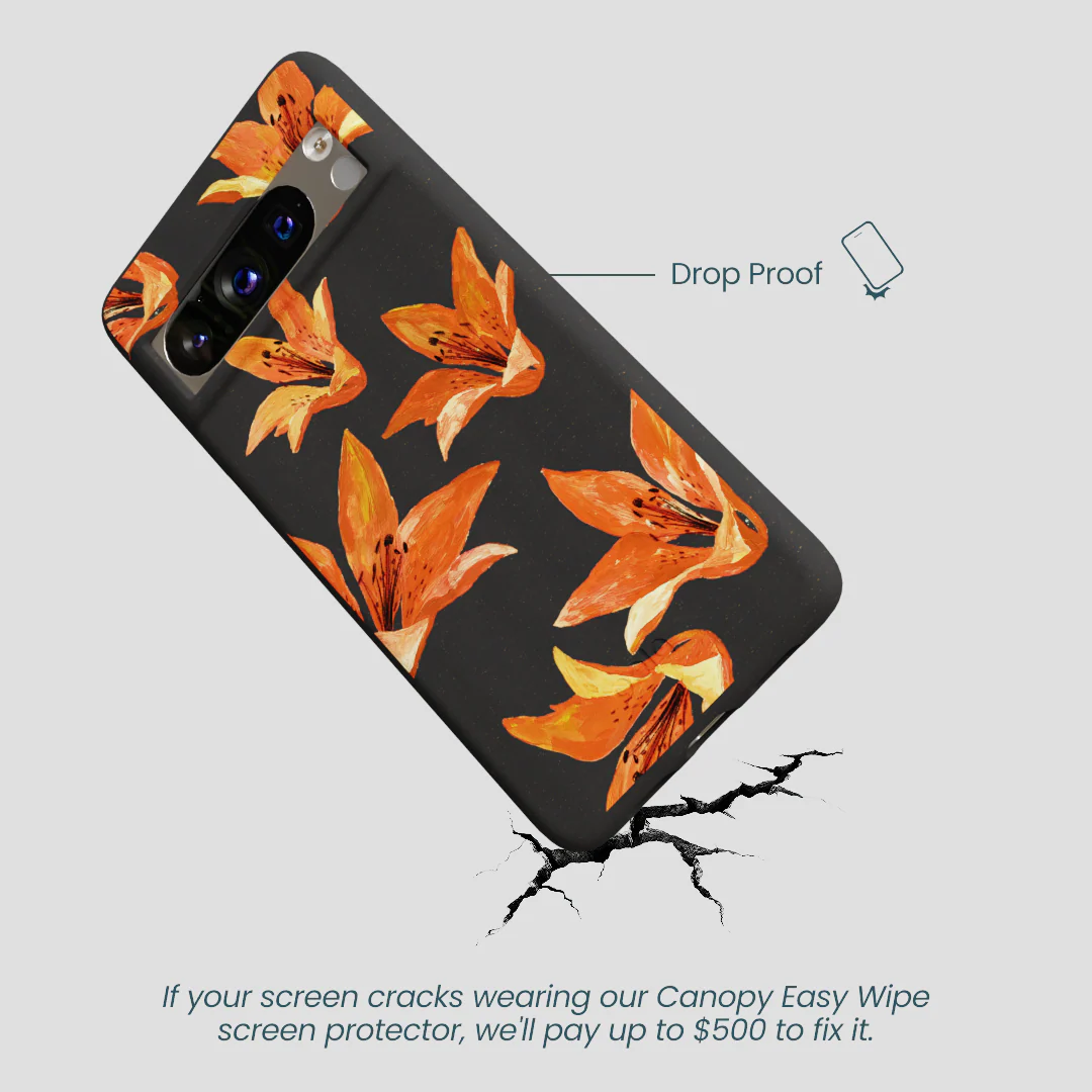 Black Tiger Lily Google Pixel 8 Pro Case - Image 5