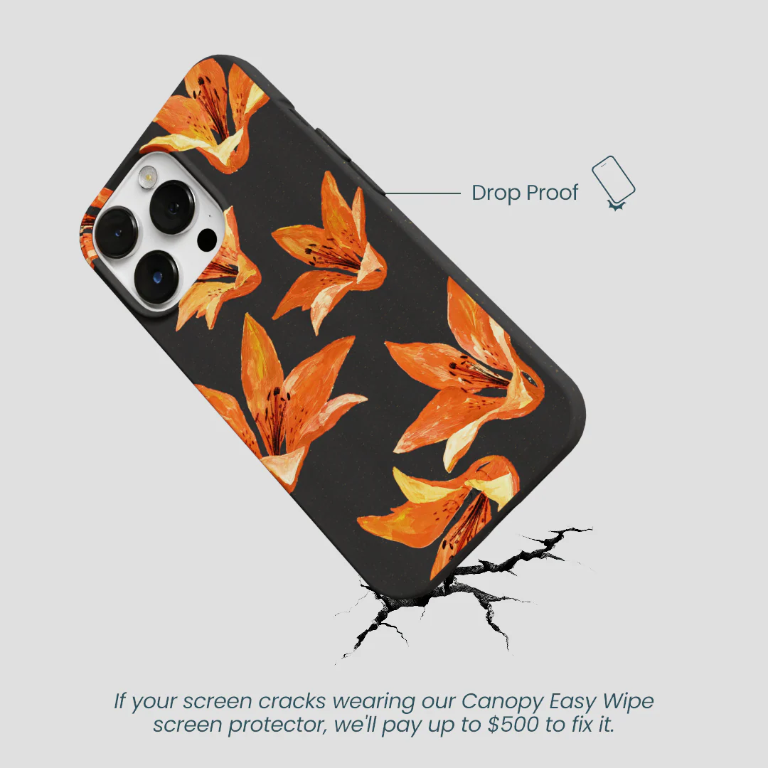 Black Tiger Lily iPhone 13 Pro Max Case - Image 5