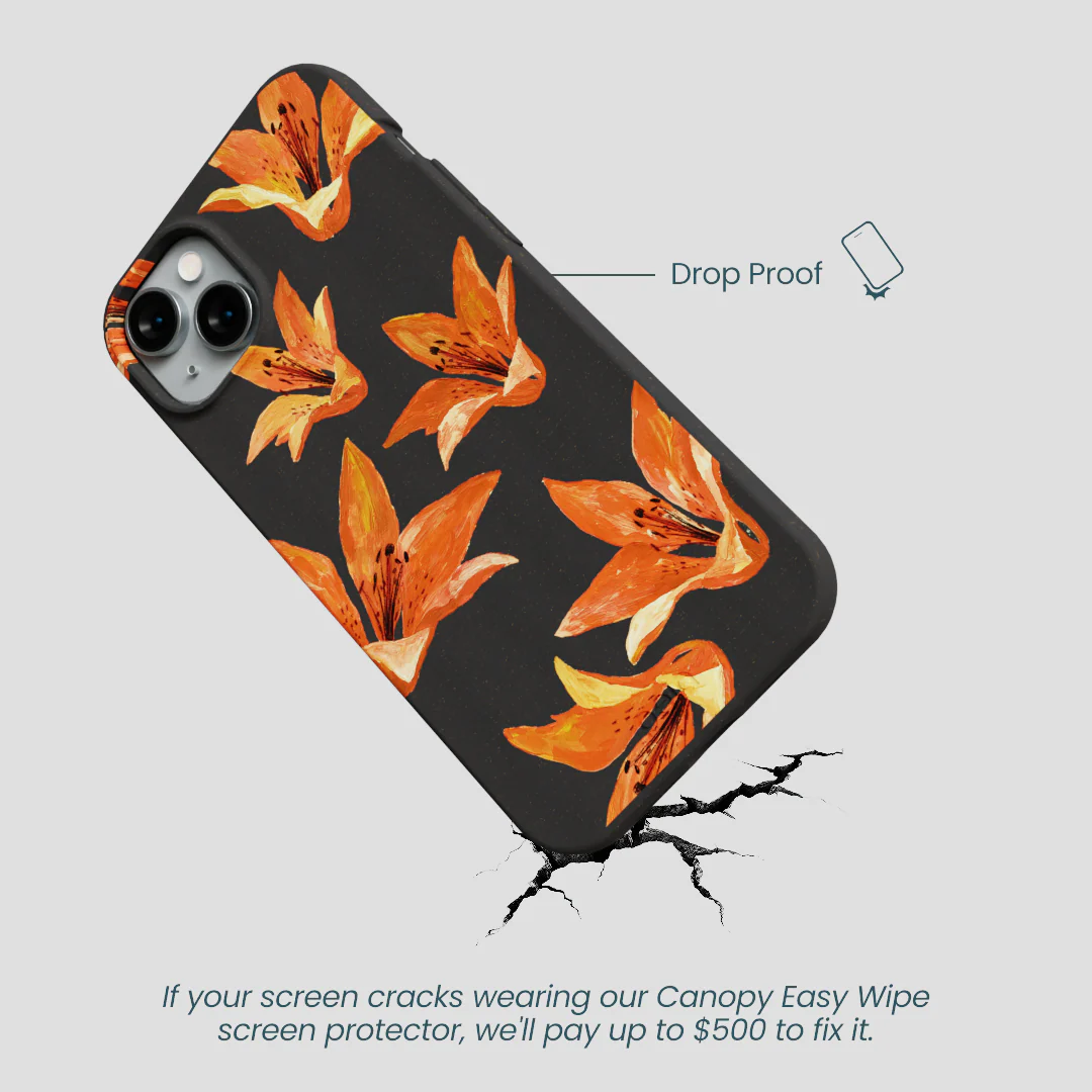 Black Tiger Lily iPhone 14 Plus Case - Image 5
