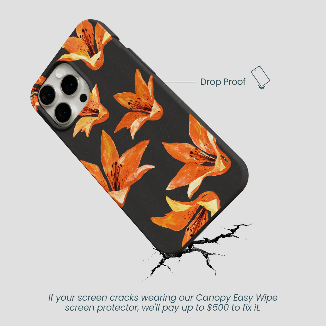 Black Tiger Lily iPhone 14 Pro Max Case - Image 5