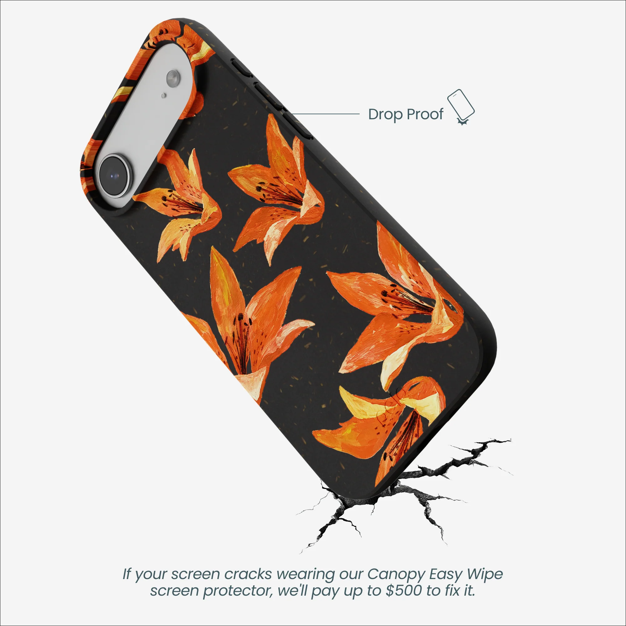 Black Tiger Lily iPhone Air Case - Image 5