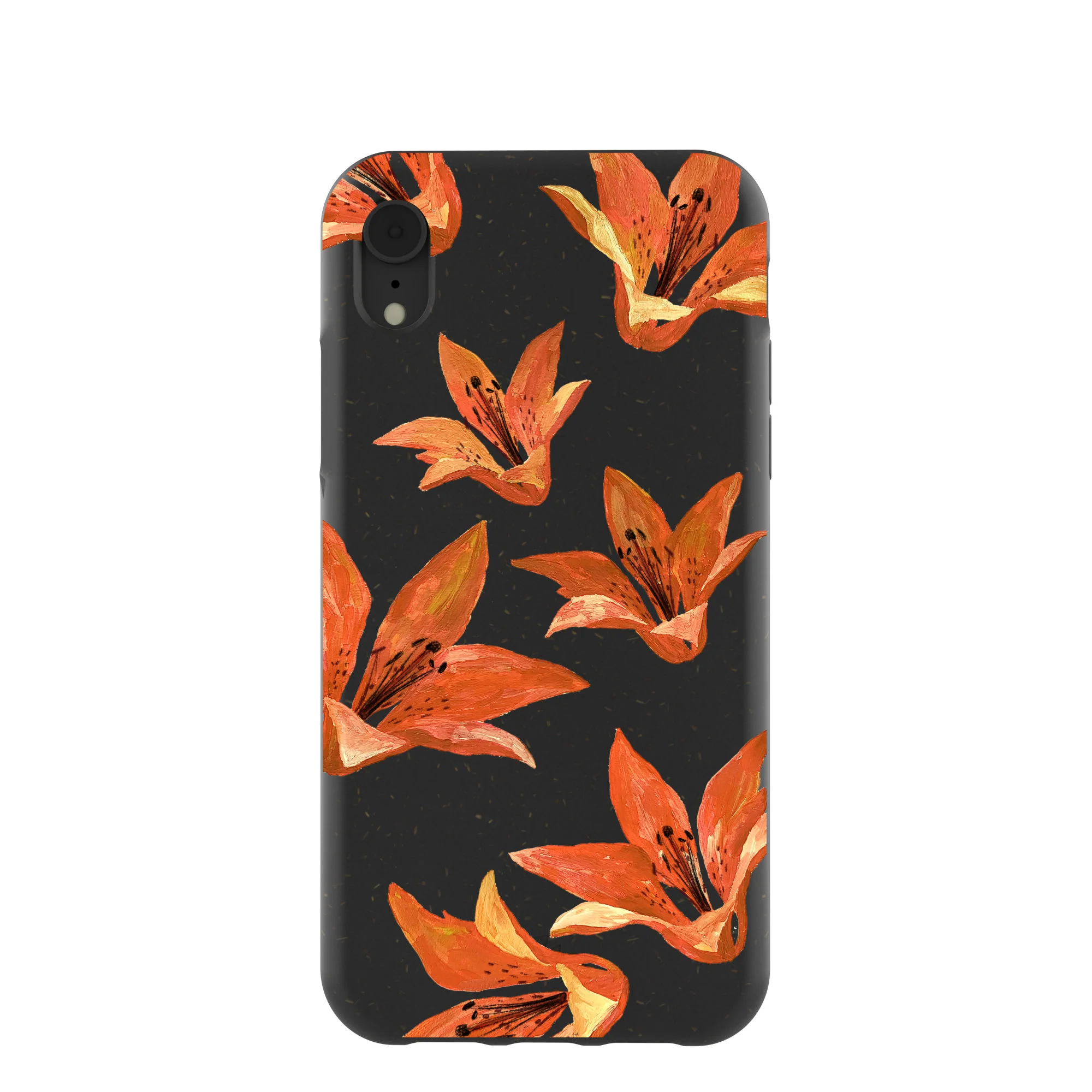 Black Tiger Lily iPhone XR Case