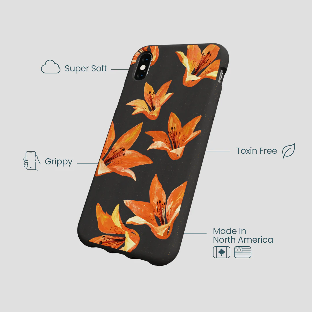 Black Tiger Lily iPhone XR Case - Image 4