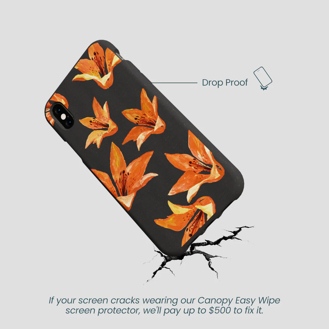Black Tiger Lily iPhone XR Case - Image 5