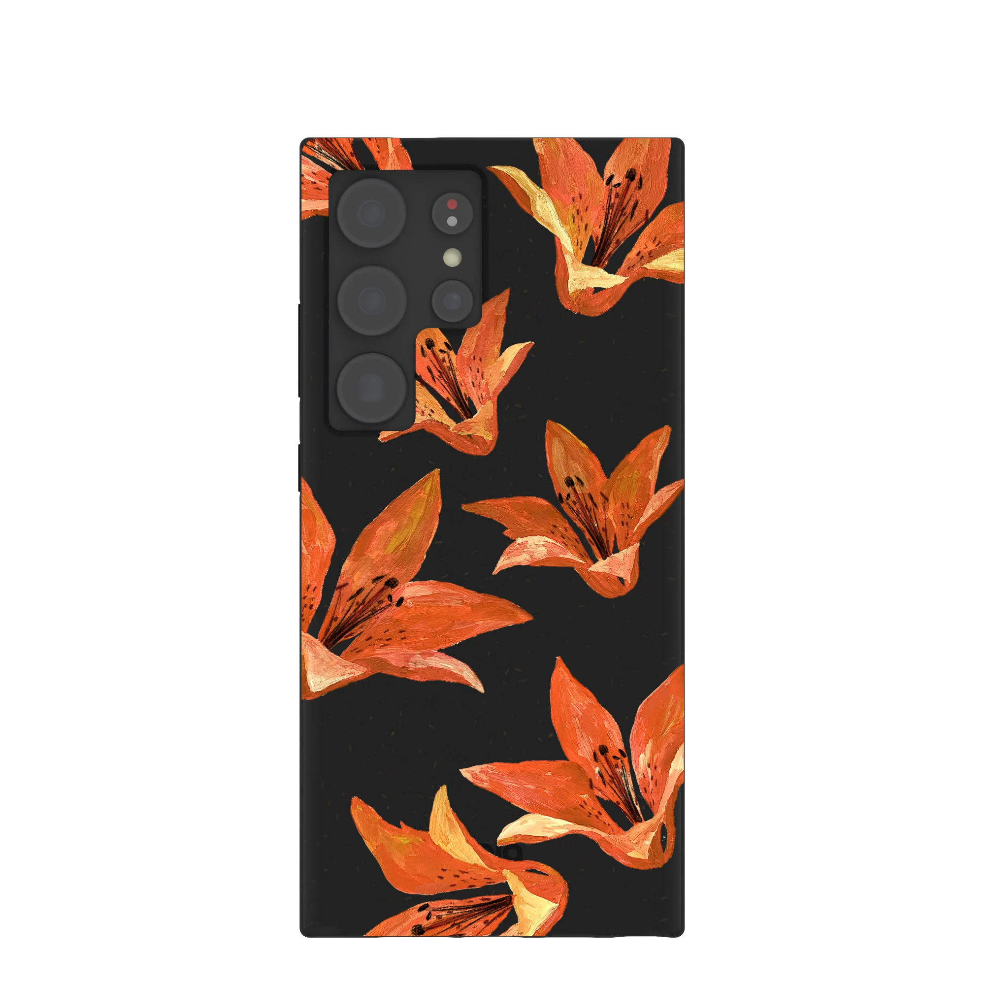 Black Tiger Lily Samsung Galaxy S24 Ultra Case