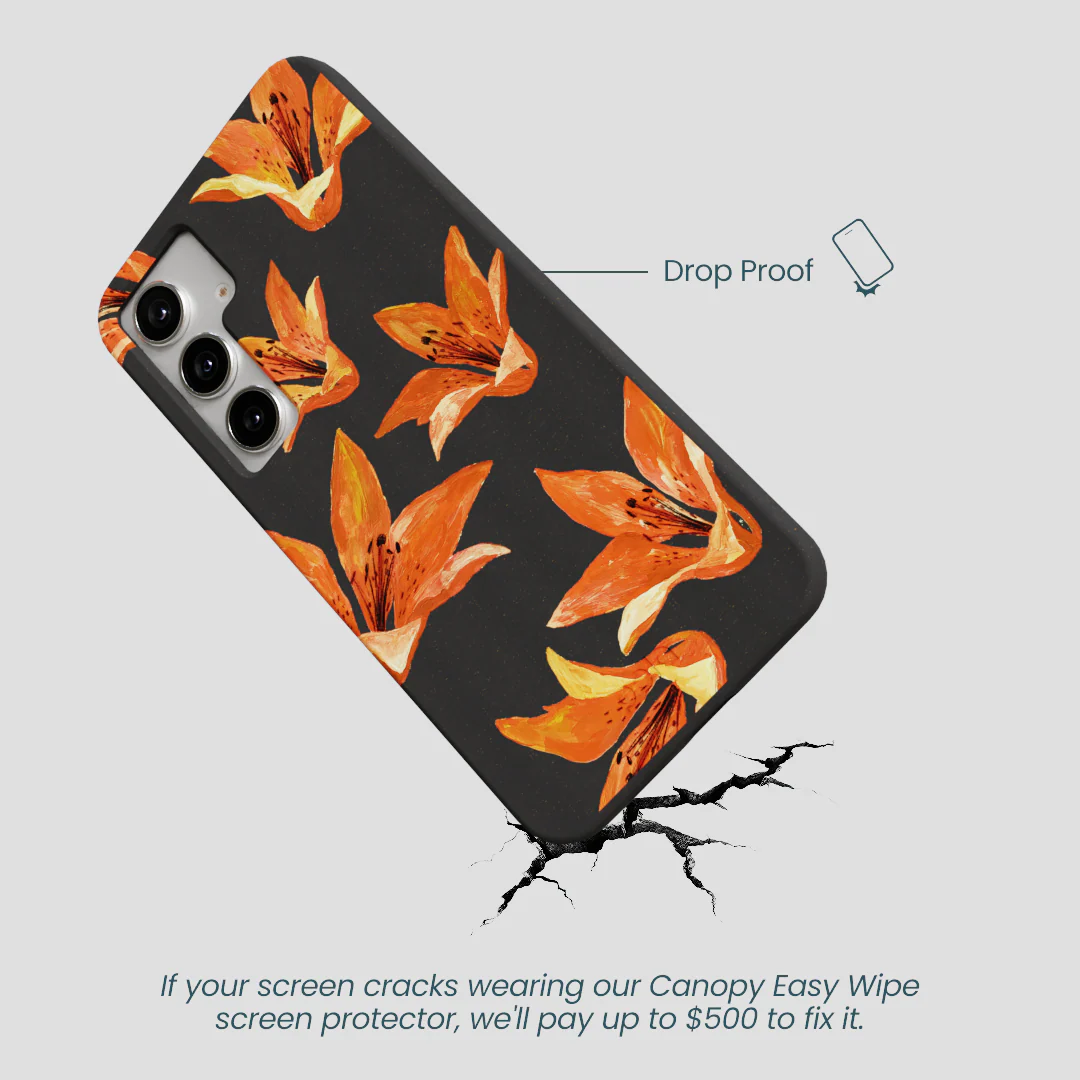 Black Tiger Lily Samsung Galaxy S25+(Plus) Case - Image 5