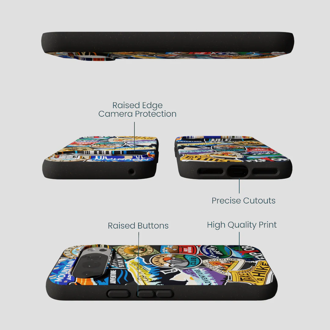 Black Trail Stickers Google Pixel 10/10 Pro Case - Image 3