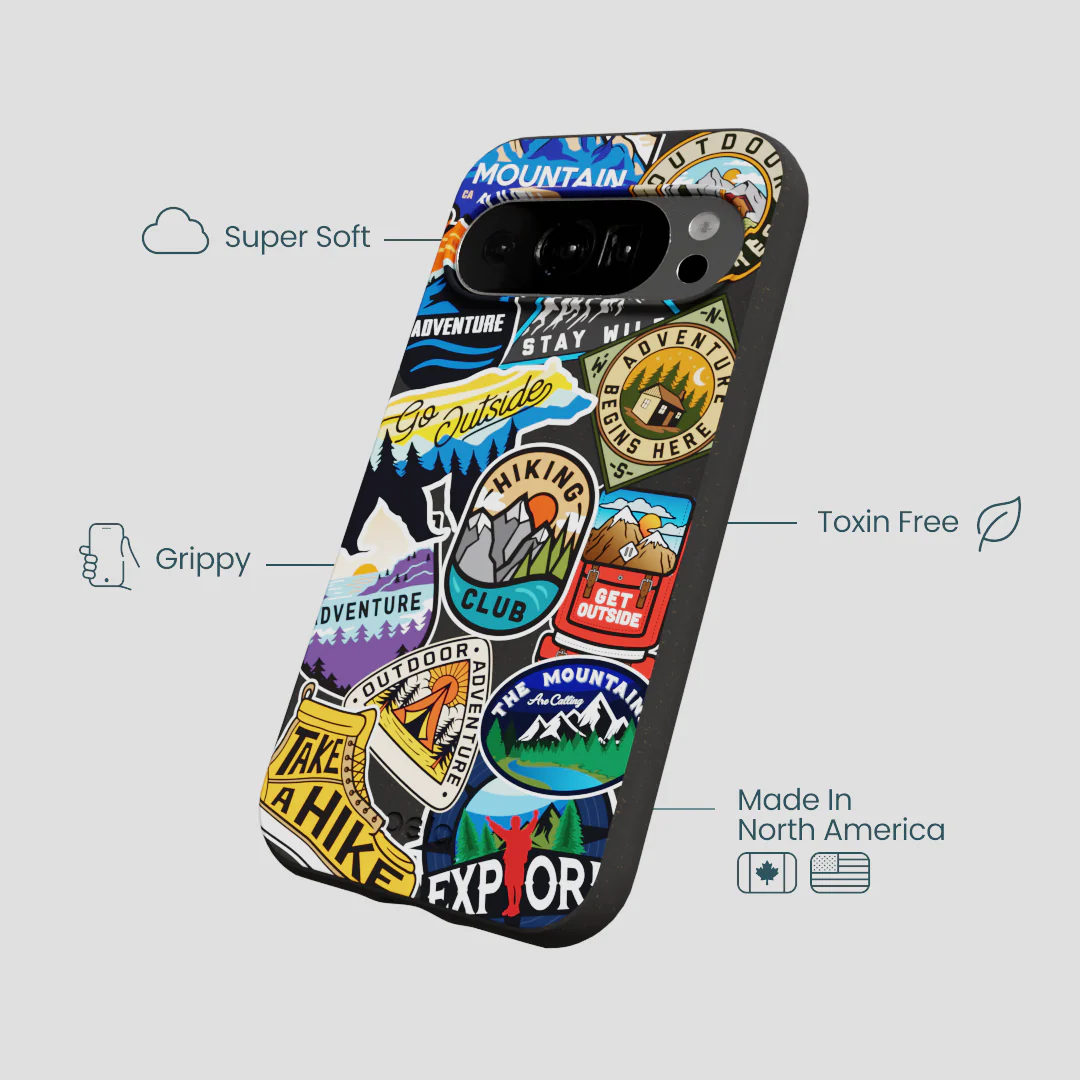 Black Trail Stickers Google Pixel 10/10 Pro Case - Image 4