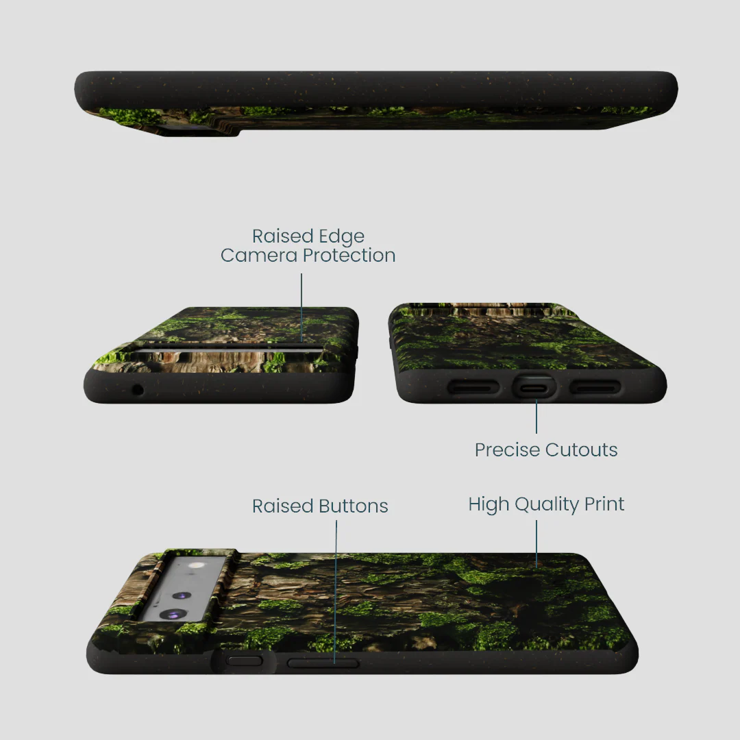 Black Tree Bark Google Pixel 6 Case - Image 3