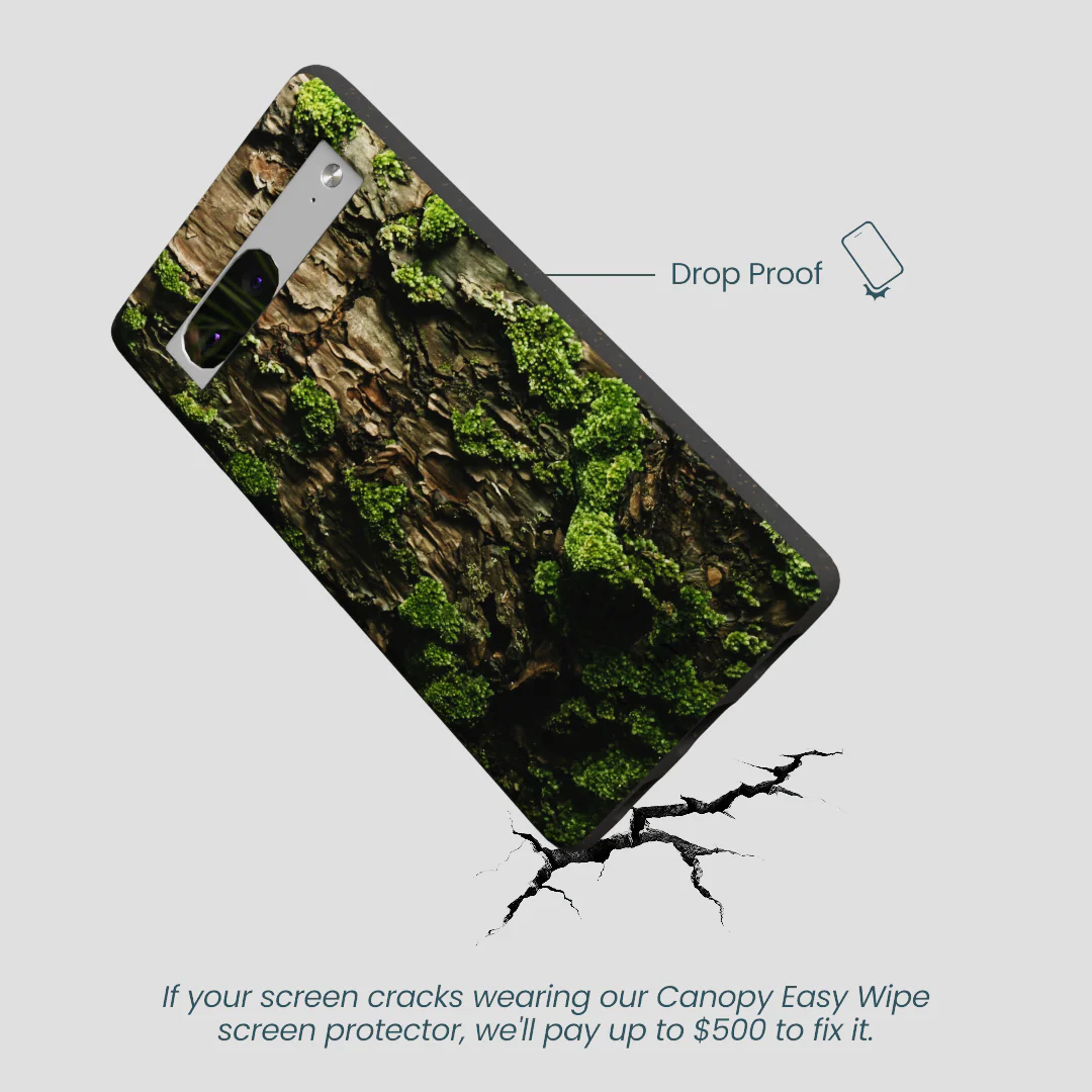 Black Tree Bark Google Pixel 7a Case - Image 5
