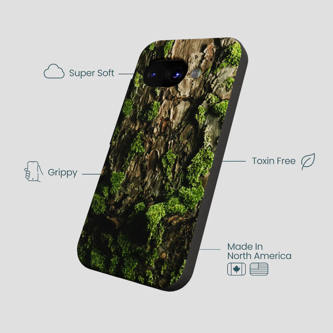 Black Tree Bark Google Pixel 9a Case - Image 4