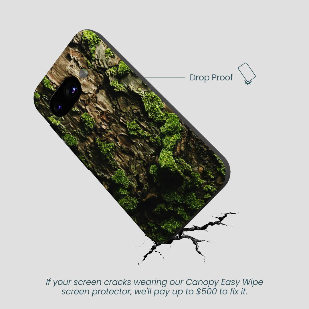 Black Tree Bark Google Pixel 9a Case - Image 5