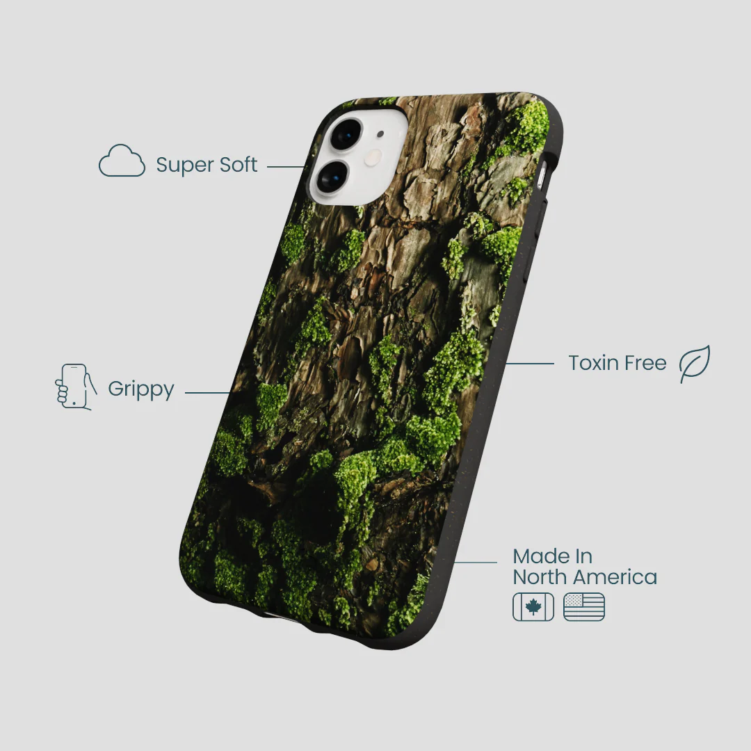 Black Tree Bark iPhone 11 Case - Image 4