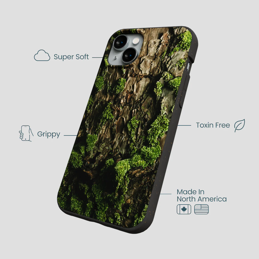 Black Tree Bark iPhone 14 Plus Case - Image 4