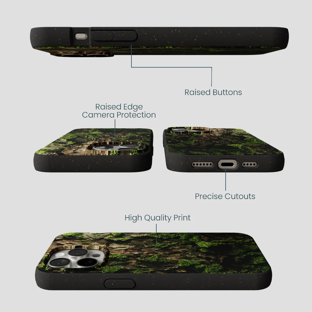Black Tree Bark iPhone 14 Pro Max Case - Image 3