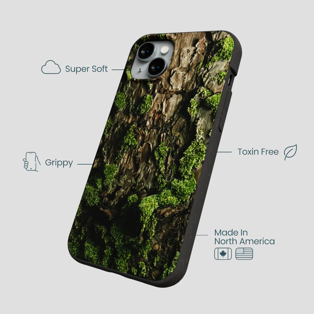 Black Tree Bark iPhone 15 Plus Case - Image 4