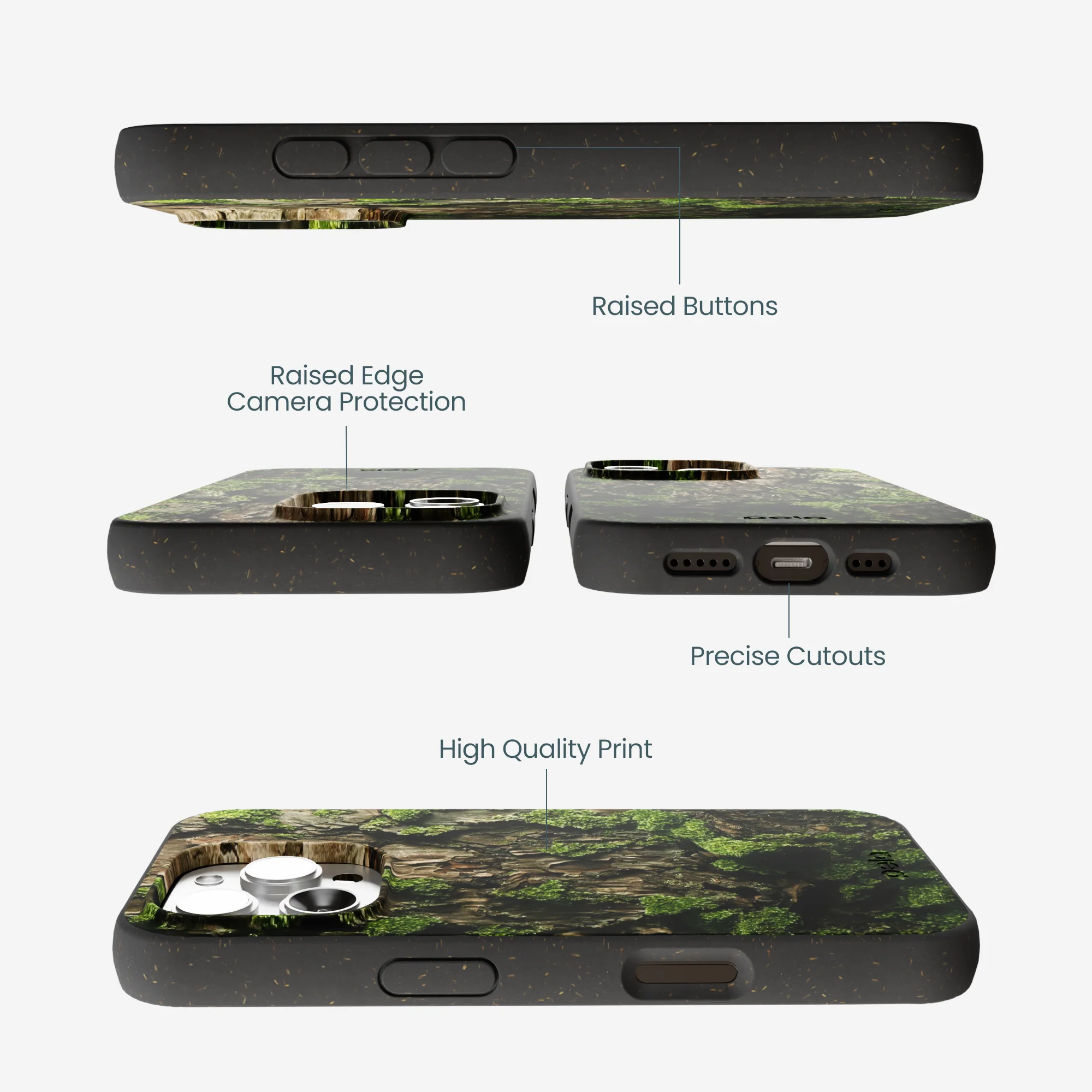 Black Tree Bark iPhone 16 Pro Max Case - Image 3