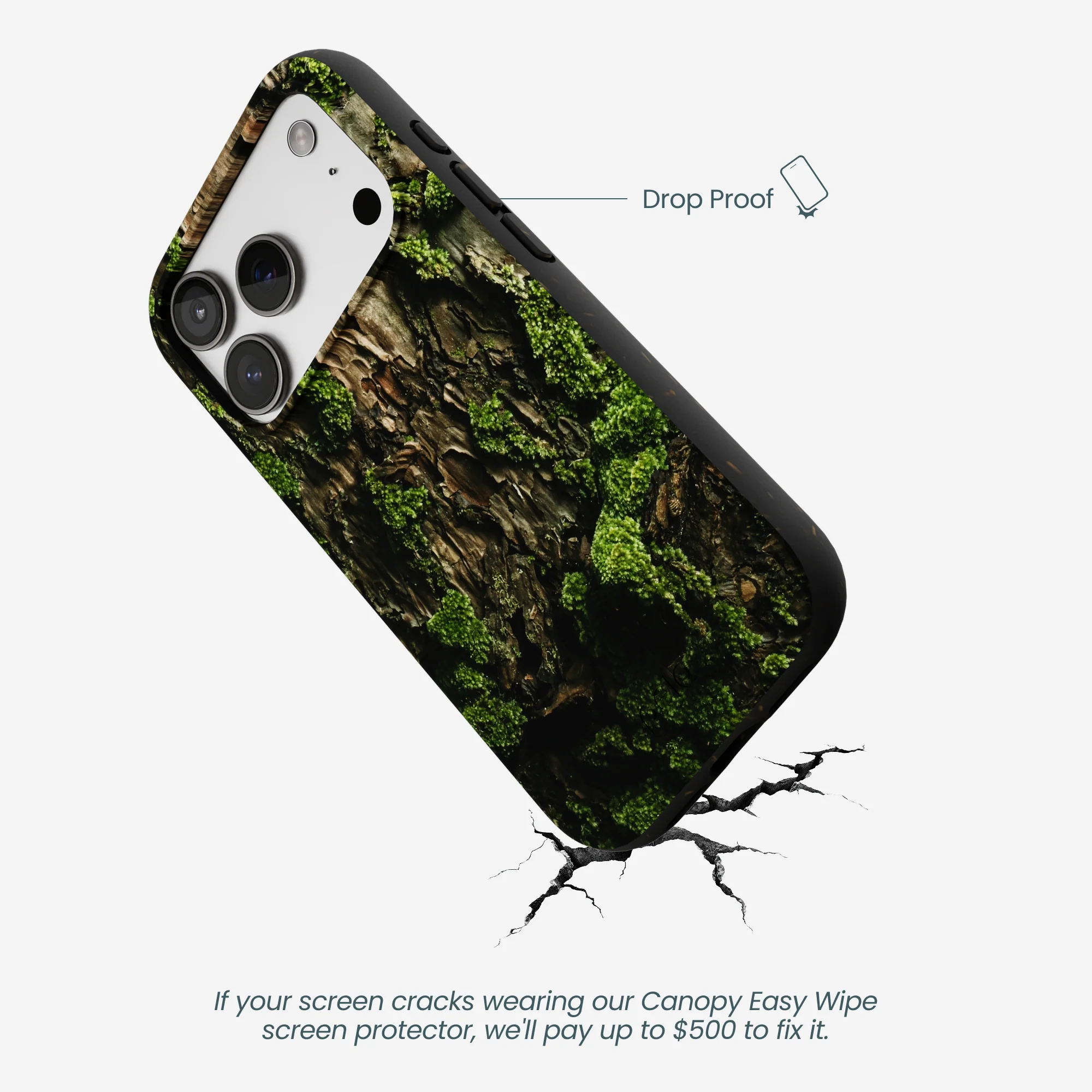 Black Tree Bark iPhone 17 Pro Case - Image 5