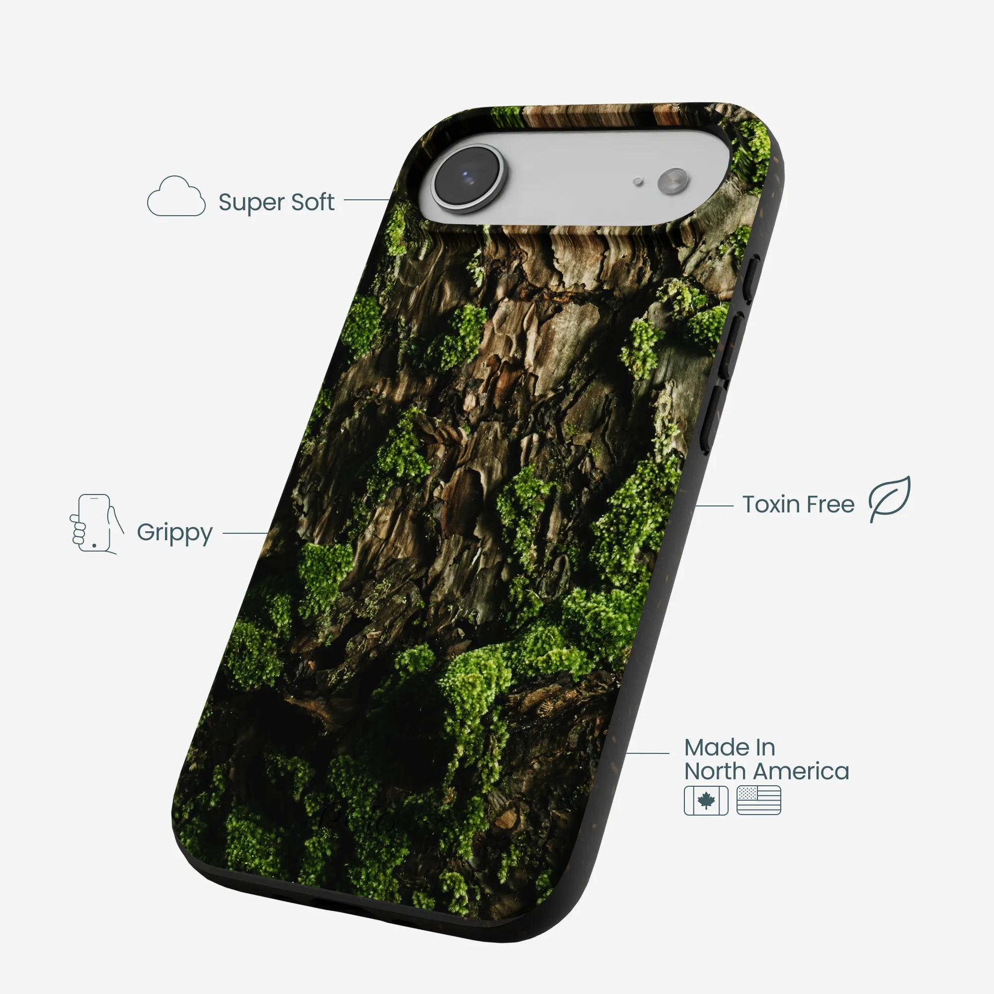 Black Tree Bark iPhone Air Case - Image 4