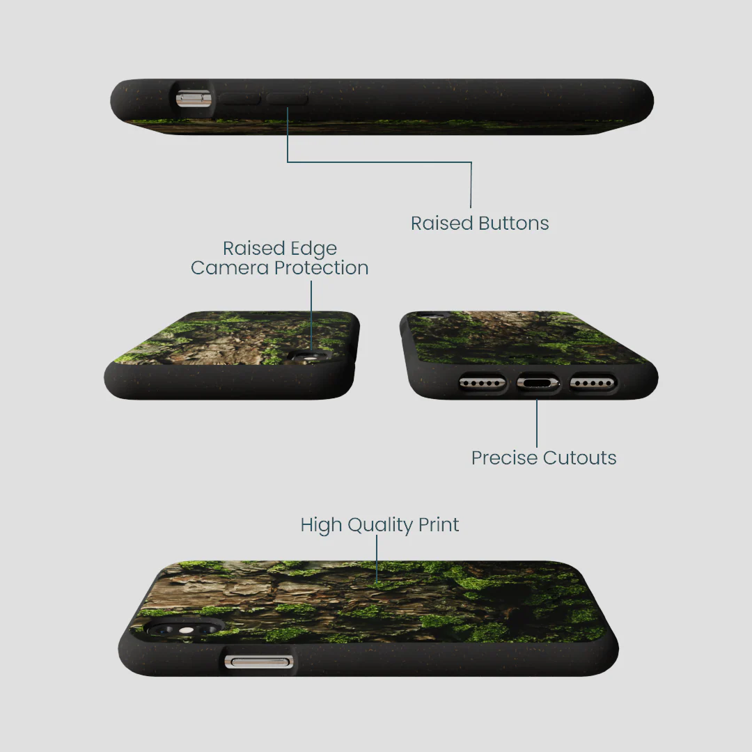 Black Tree Bark iPhone XR Case - Image 3