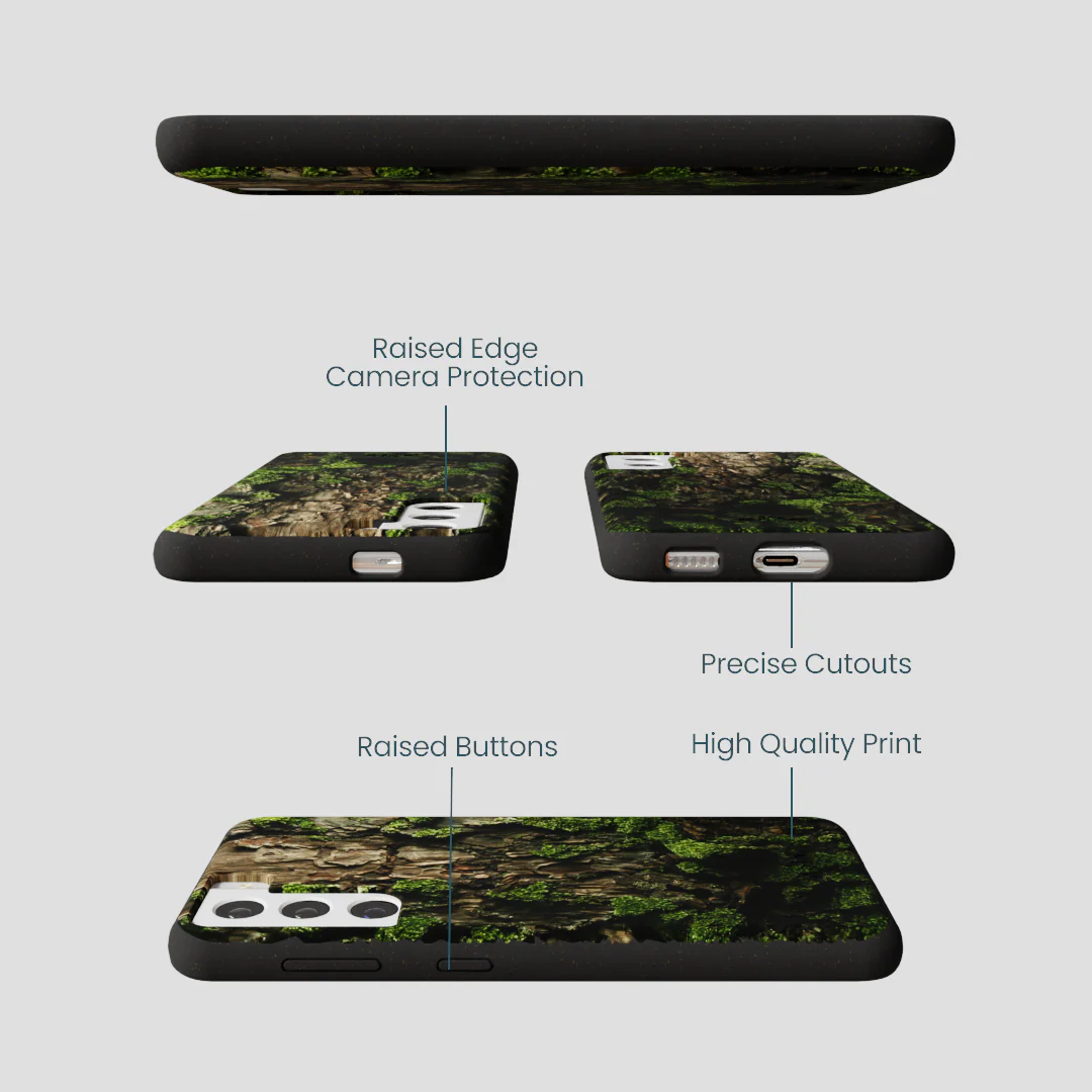 Black Tree Bark Samsung Galaxy S21 Case - Image 3