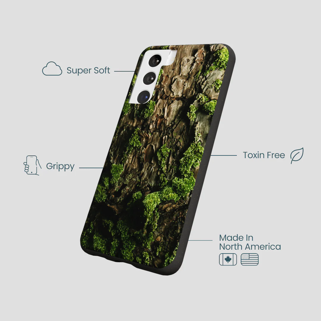 Black Tree Bark Samsung Galaxy S21 Case - Image 4