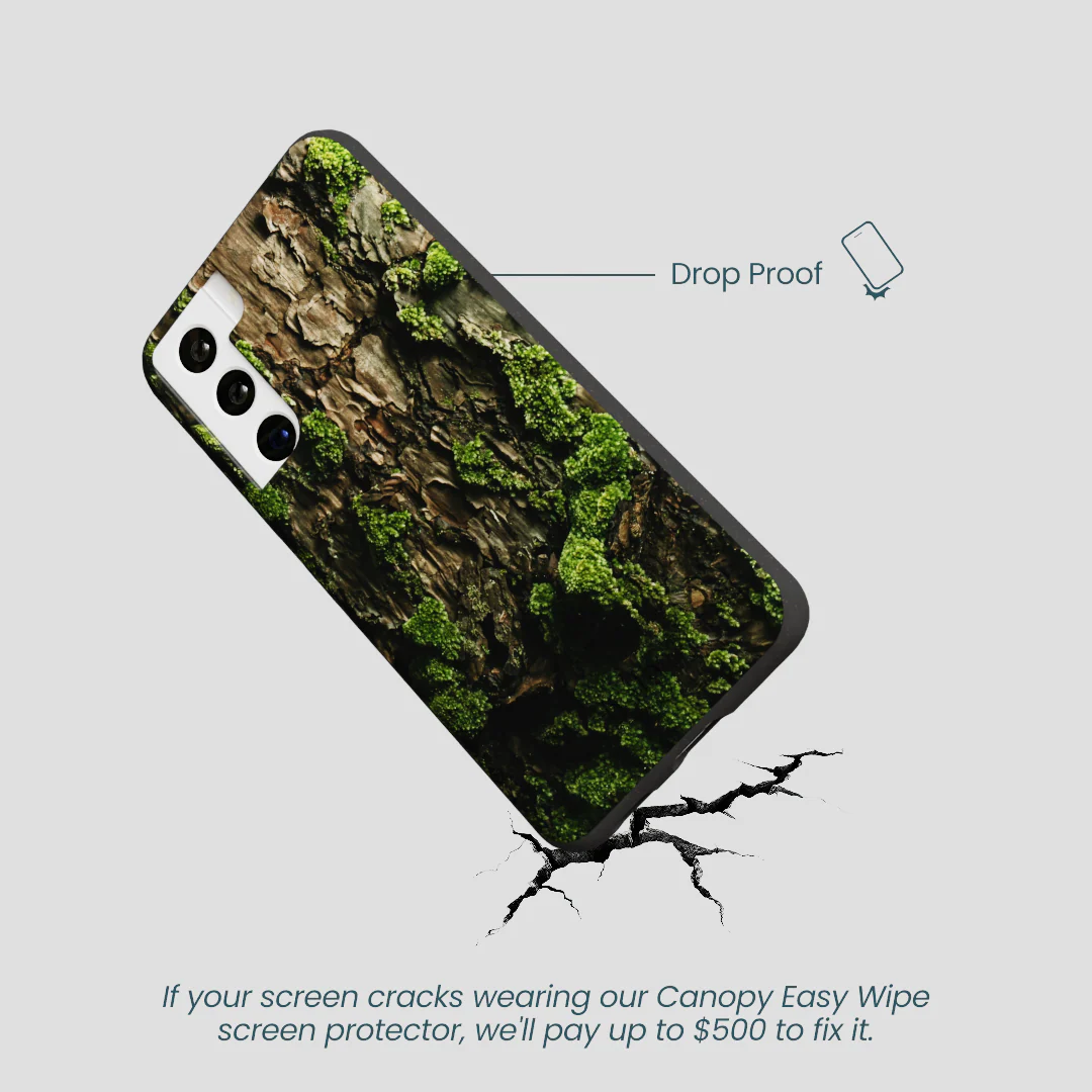 Black Tree Bark Samsung Galaxy S21 Case - Image 5