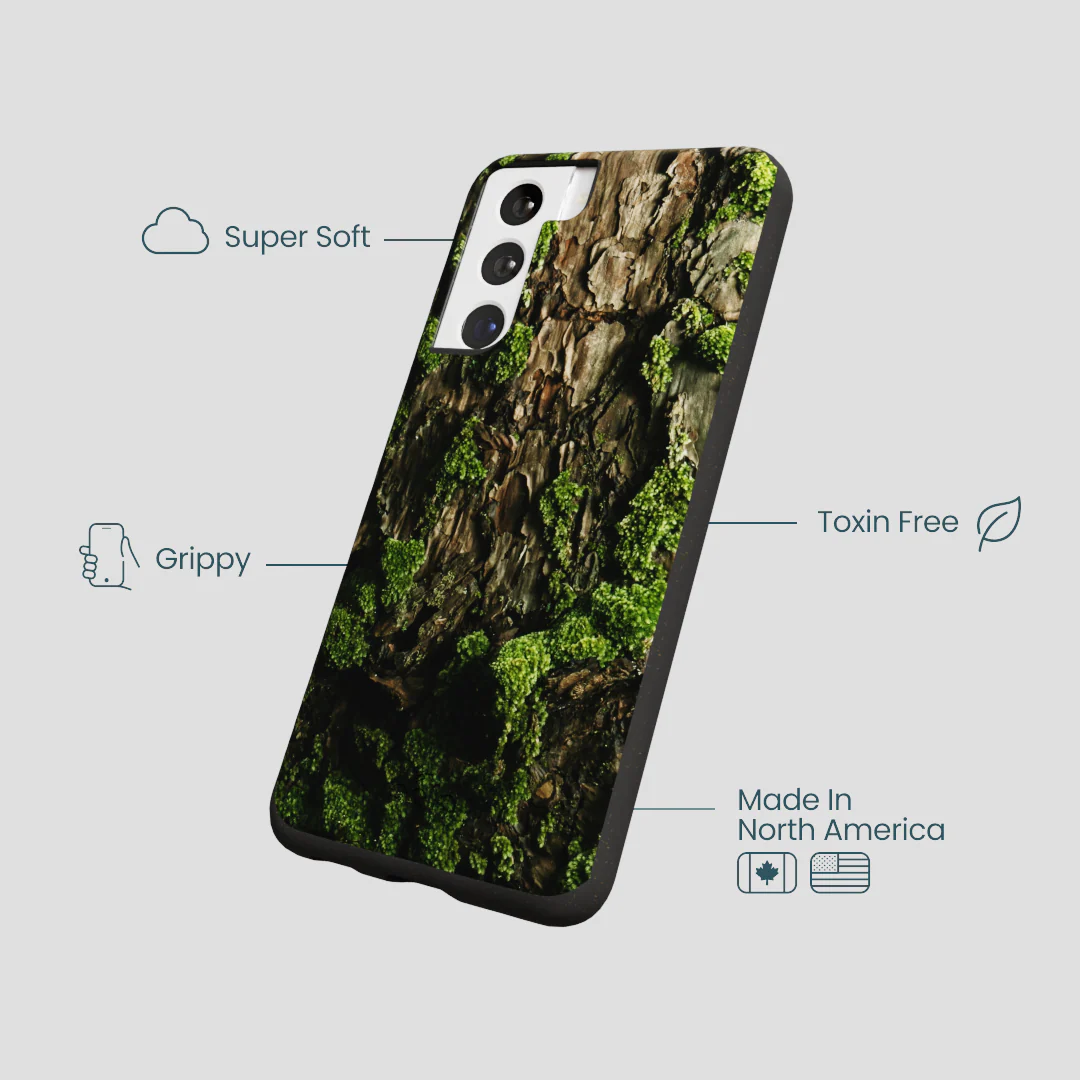 Black Tree Bark Samsung Galaxy S22 Case - Image 4