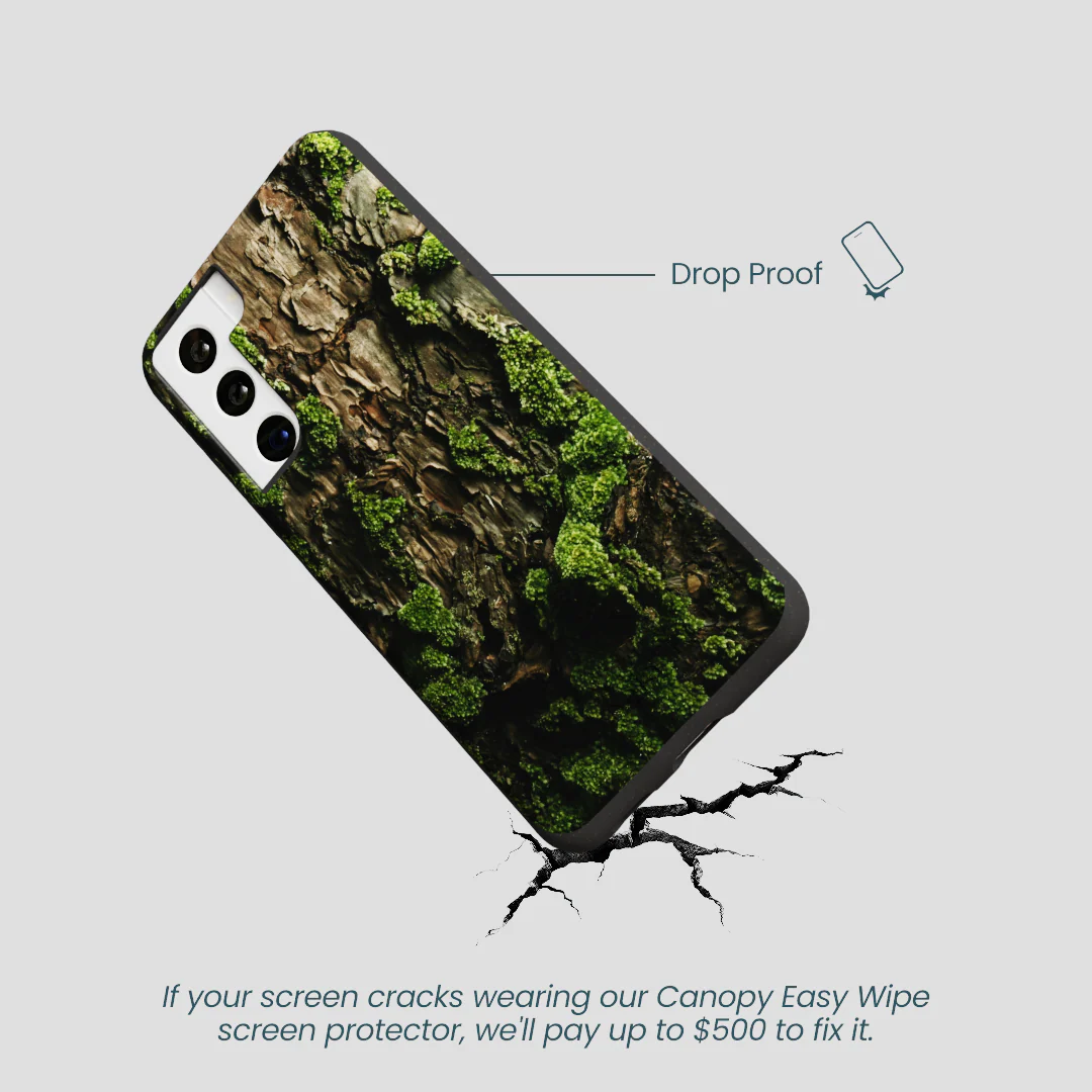 Black Tree Bark Samsung Galaxy S22 Case - Image 5