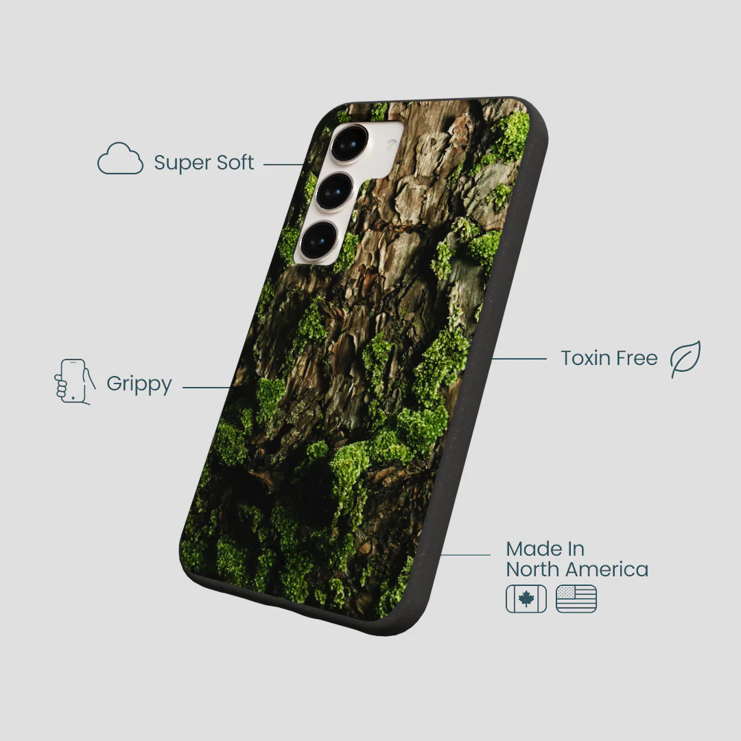 Black Tree Bark Samsung Galaxy S23 Case - Image 4