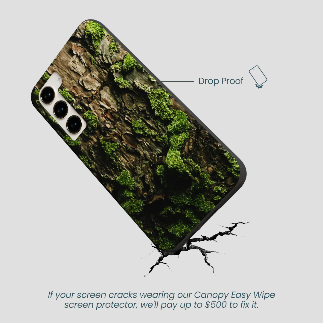 Black Tree Bark Samsung Galaxy S23+(Plus) Case - Image 5