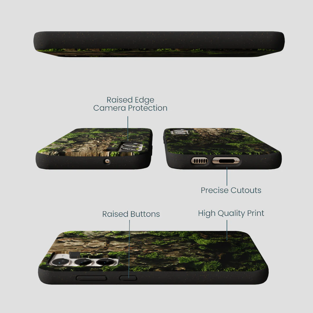 Black Tree Bark Samsung Galaxy S24+(Plus) Case - Image 3