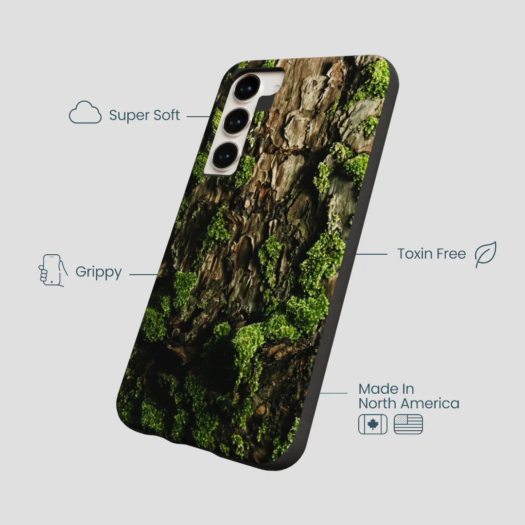 Black Tree Bark Samsung Galaxy S24+(Plus) Case - Image 4