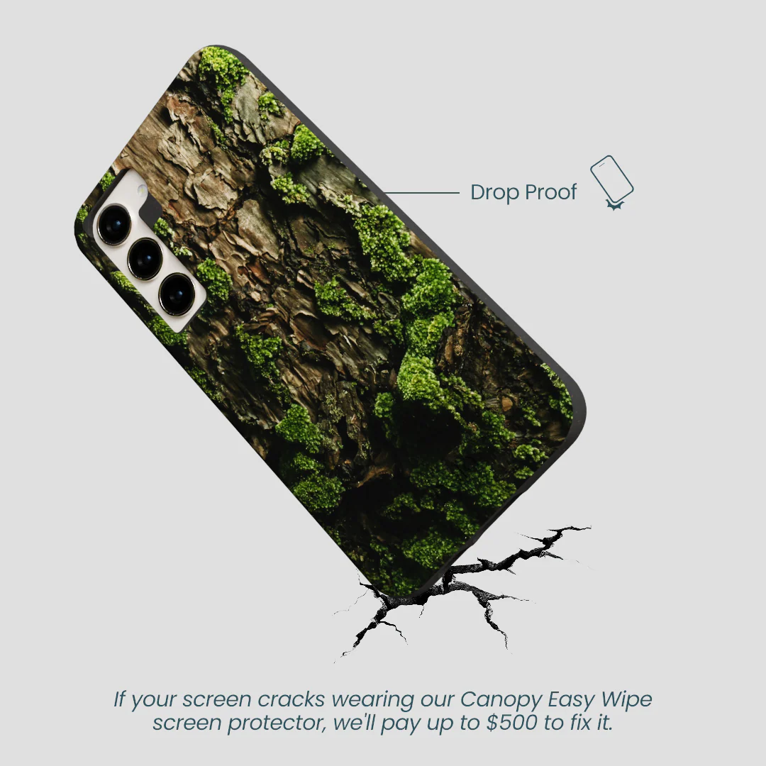 Black Tree Bark Samsung Galaxy S24+(Plus) Case - Image 5