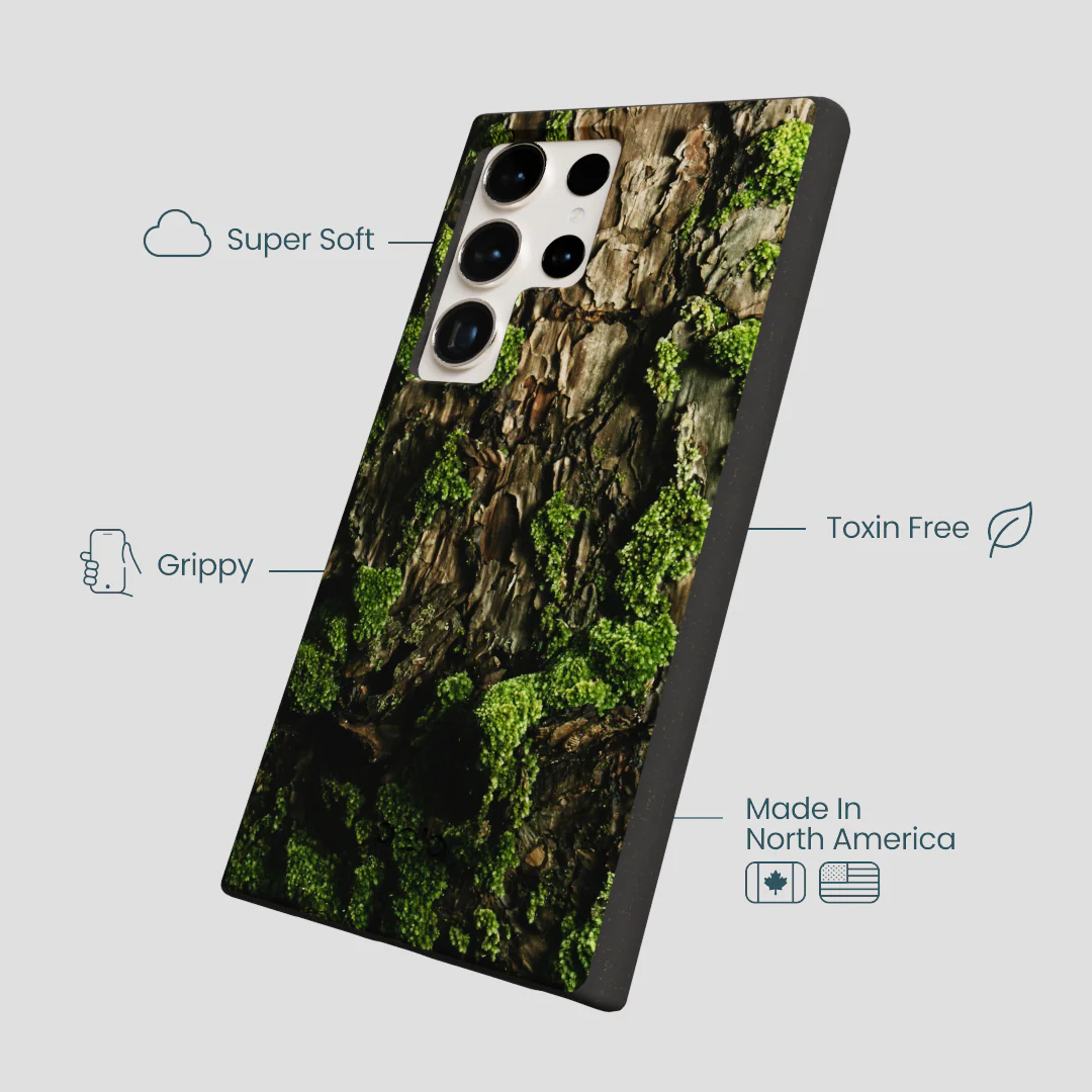 Black Tree Bark Samsung Galaxy S24 Ultra Case - Image 4