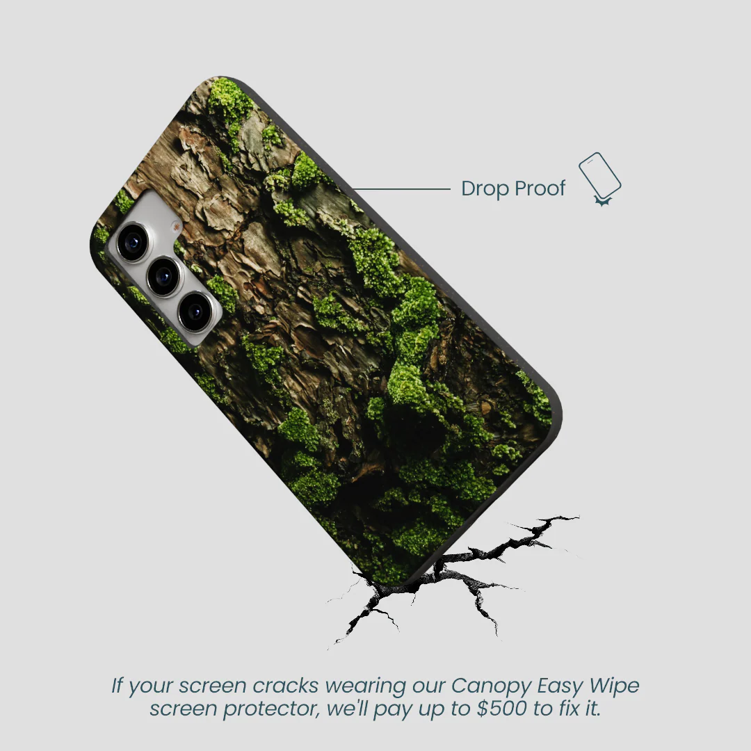 Black Tree Bark Samsung Galaxy S25 Case - Image 5