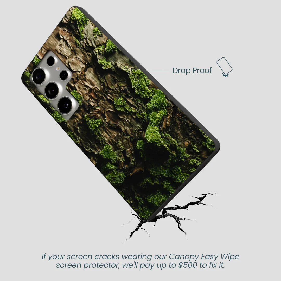 Black Tree Bark Samsung Galaxy S25 Ultra Case - Image 5